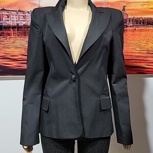 Literature Noir Black Boyfriend Blazer Size M NWOT $289